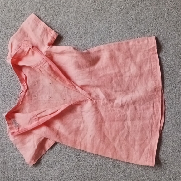 ToTo Heros Simple&Nature Orange Sherbert Linen Shift - Picture 5 of 6